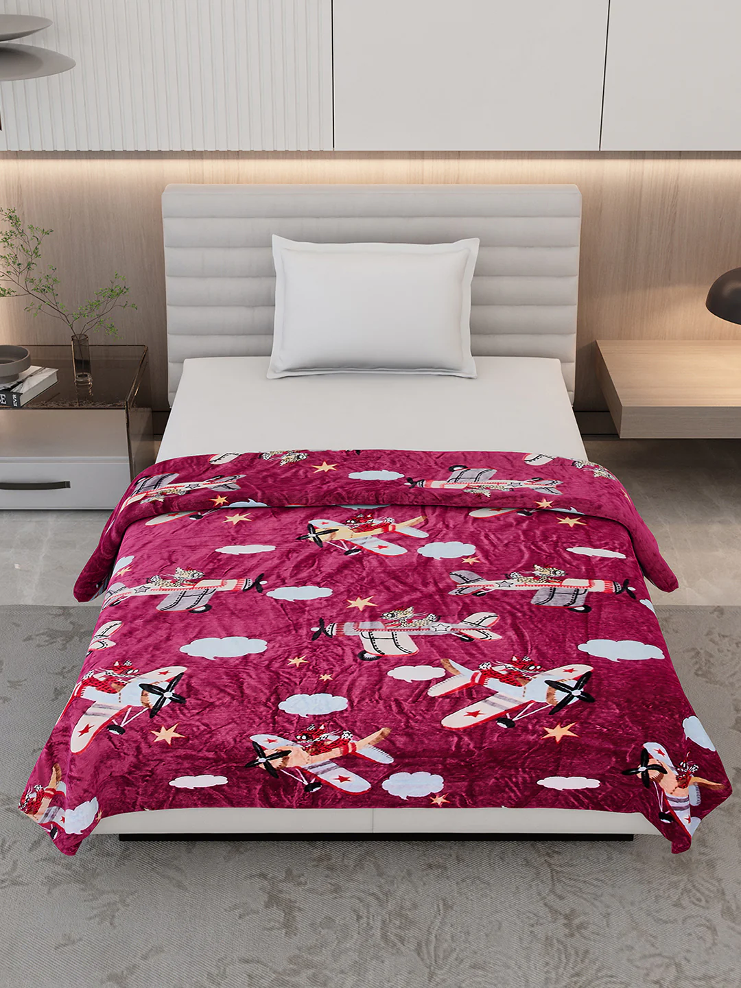 Printed Single Bed 300 GSM Blanket for AC Room - (Ellis) - Image 2