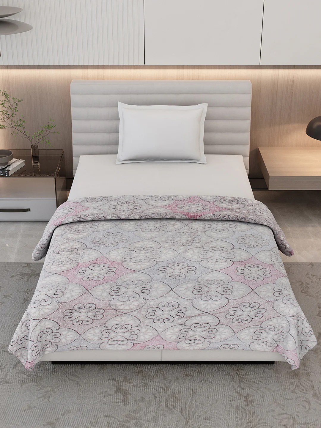 Printed Single Bed 300 GSM Blanket for AC Room - (Kaira) - Image 2
