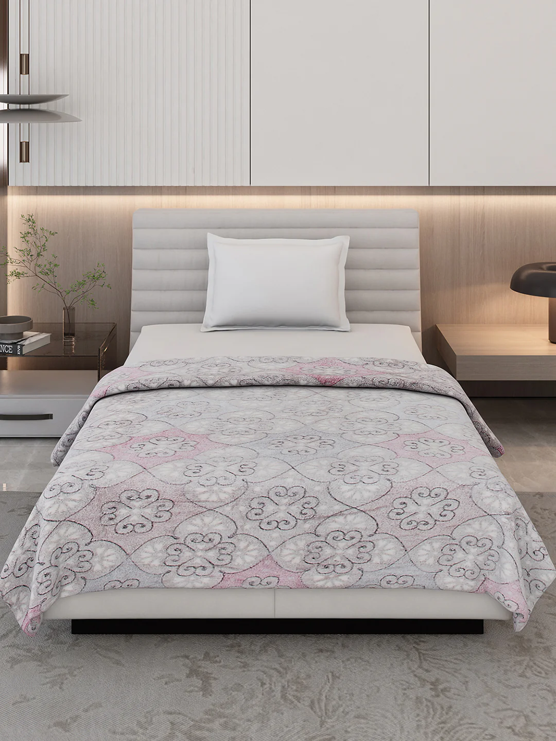 Printed Single Bed 300 GSM Blanket for AC Room - (Kaira) - Image 3