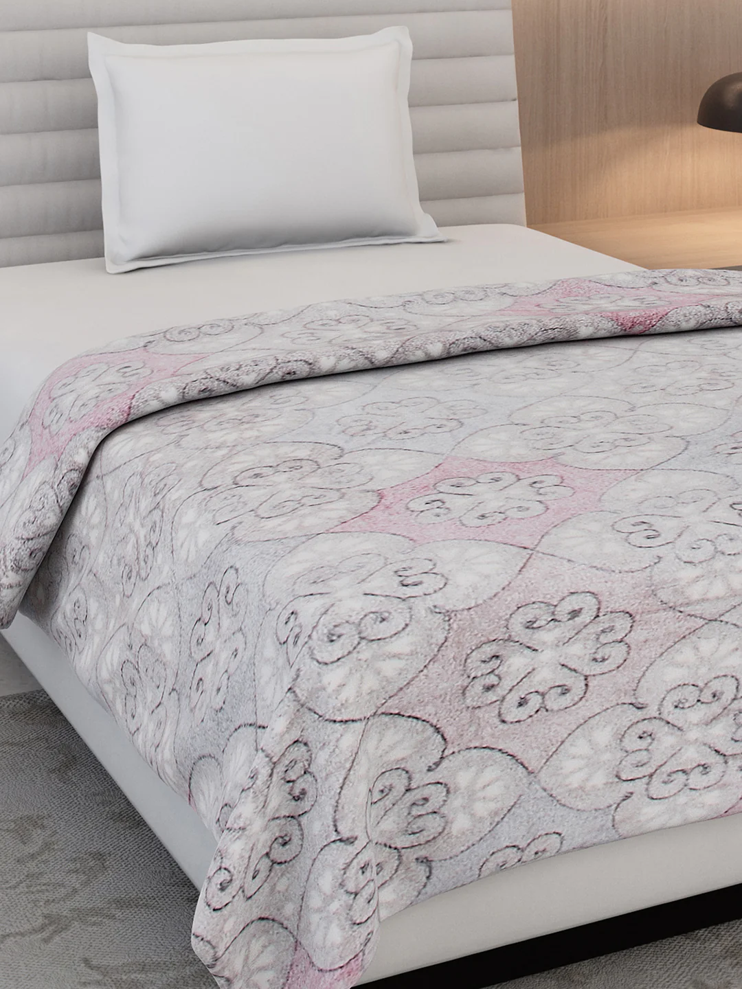 Printed Single Bed 300 GSM Blanket for AC Room - (Kaira) - Image 4