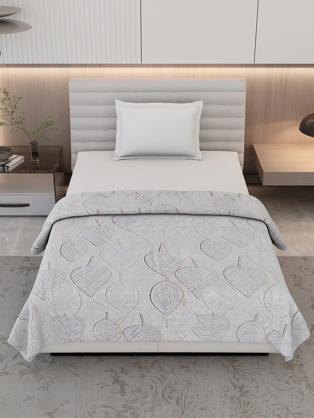 Printed Single Bed 300 GSM Blanket for AC Room - (Kaira) - Image 2