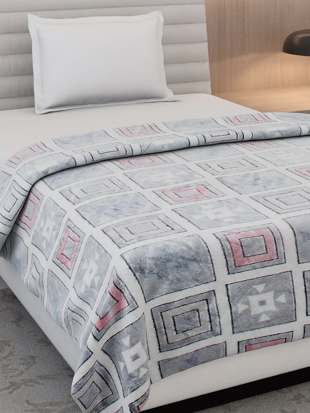 Printed Single Bed 300 GSM Blanket for AC Room - (Kaira) - Image 4