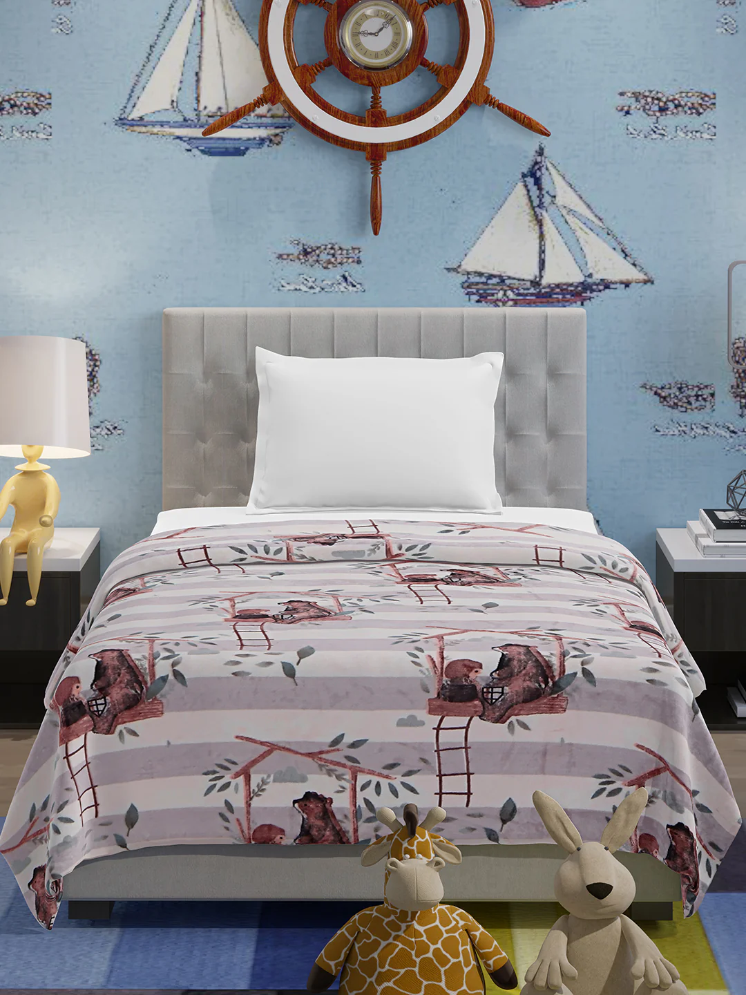 Printed Single Bed 300 GSM Blanket for AC Room (Ellis) - Image 3