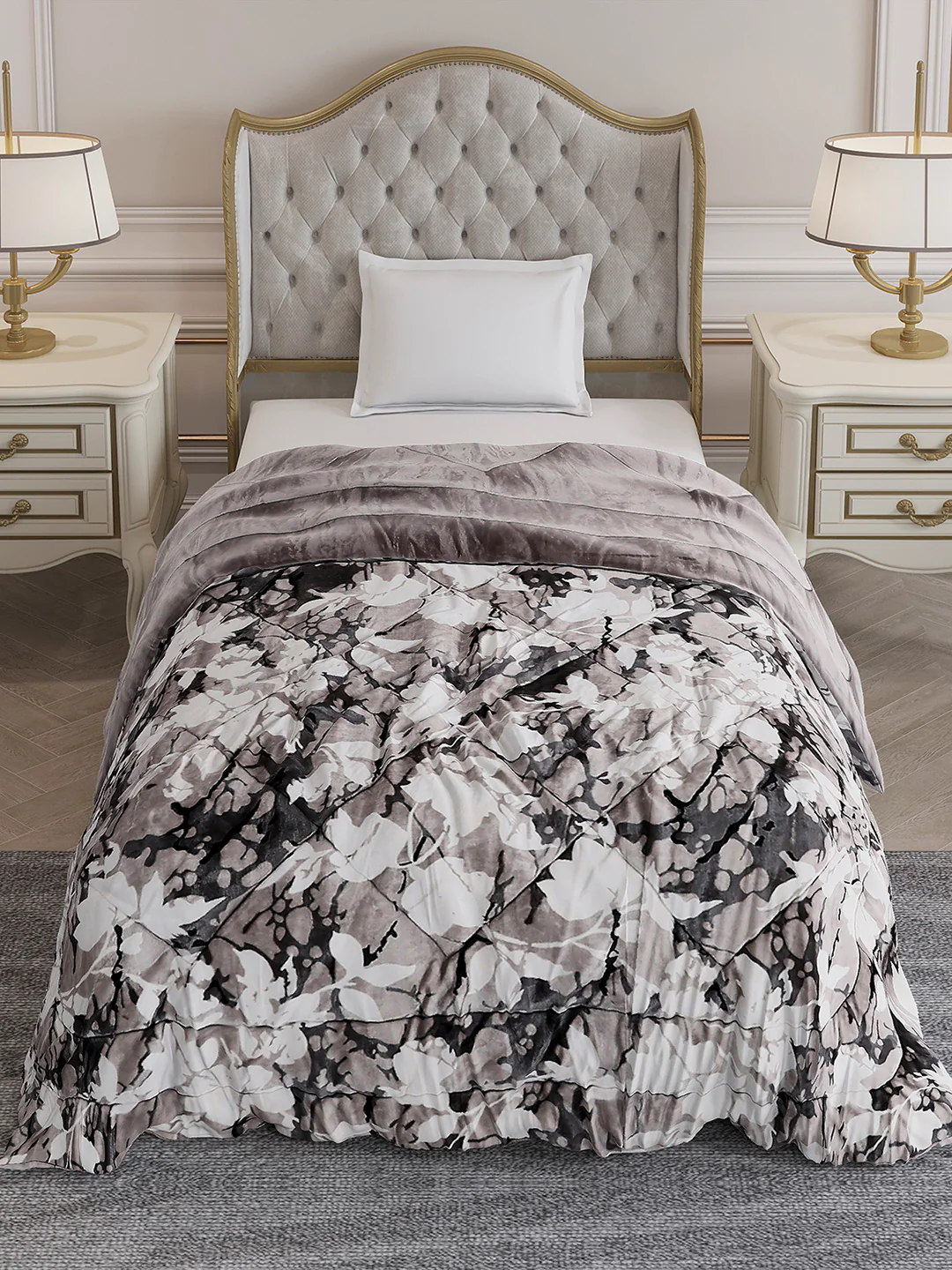 Printed Single Bed 300 GSM Comforter for Mild Winter (Dixie), Weight 725 gm - Image 3