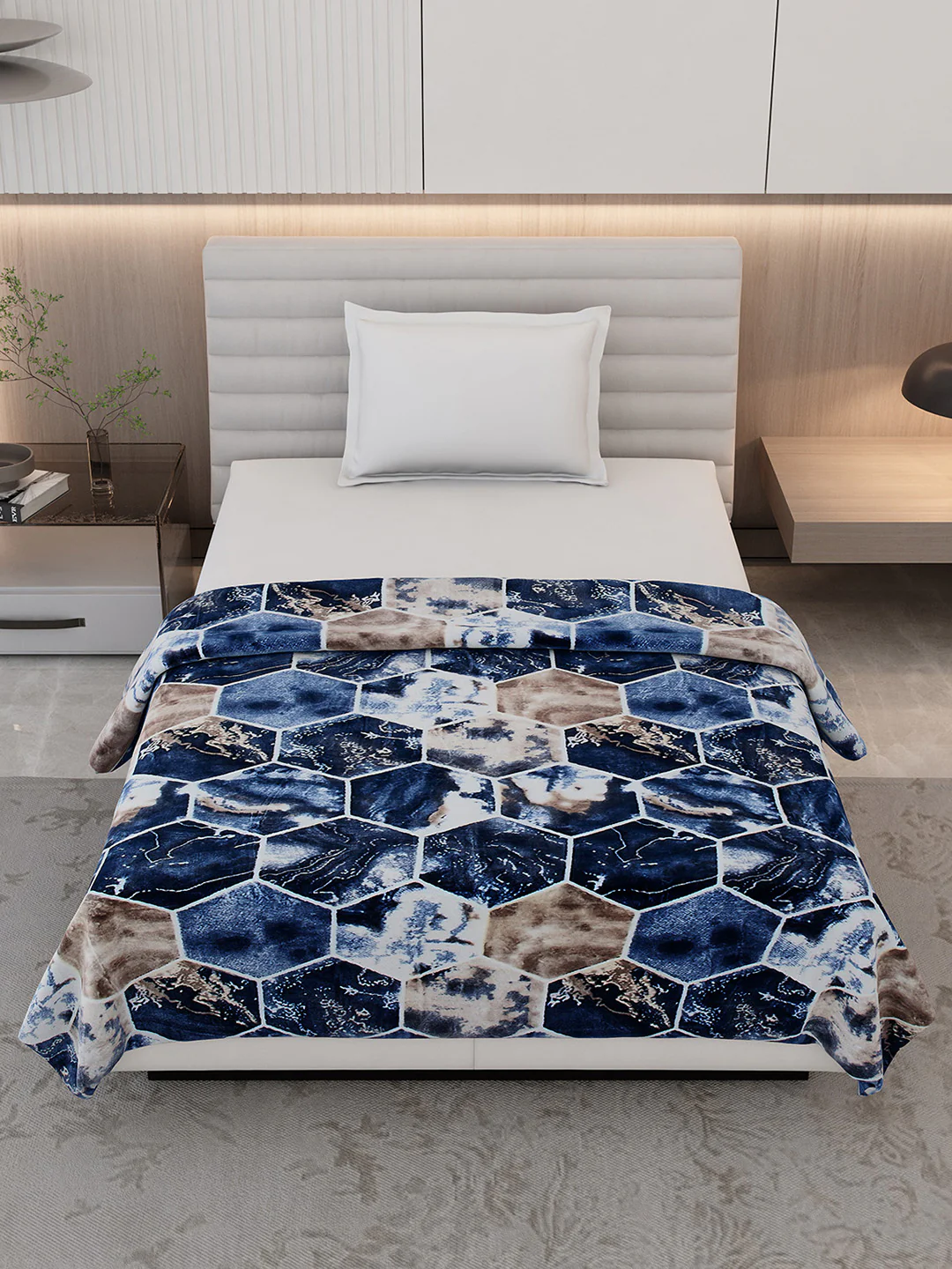 Printed Single Bed 350 GSM Blanket for AC Room - (Nicole) - Image 2