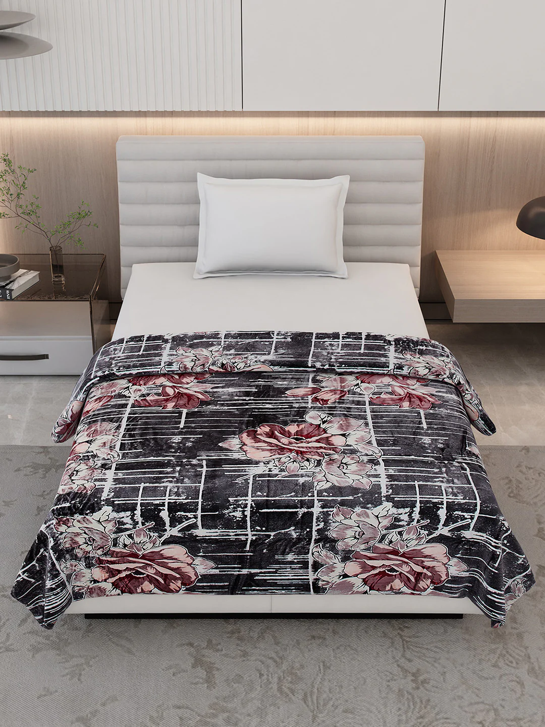 Printed Single Bed 350 GSM Blanket for AC Room - (Nicole) - Image 2