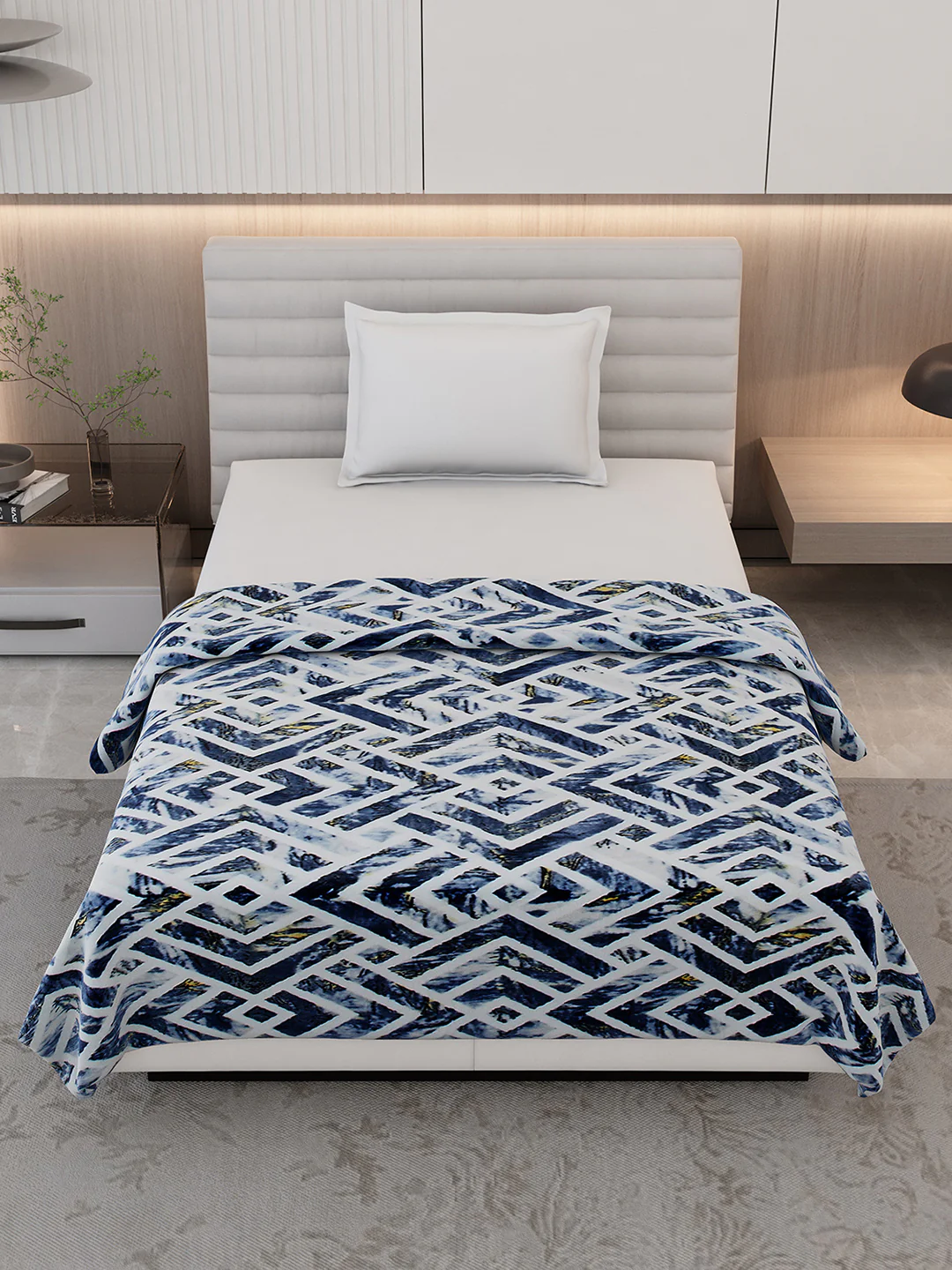 Printed Single Bed 350 GSM Blanket for AC Room - (Nicole) - Image 2