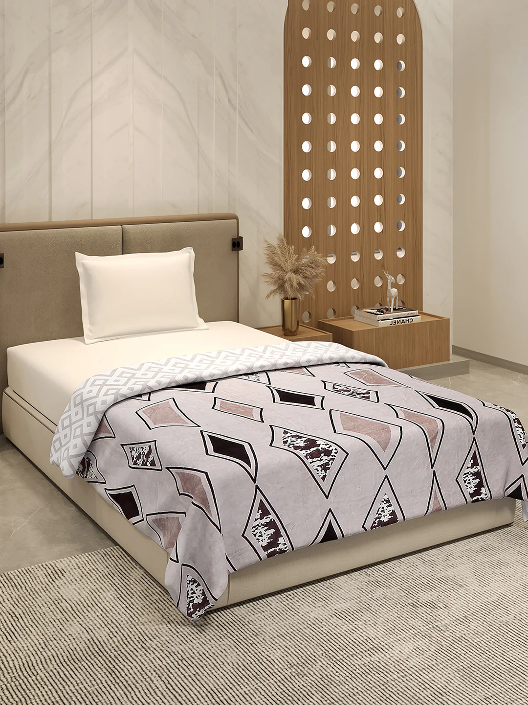 Printed Single Bed 350 GSM Blanket for AC Room - (Paramount) - Image 4