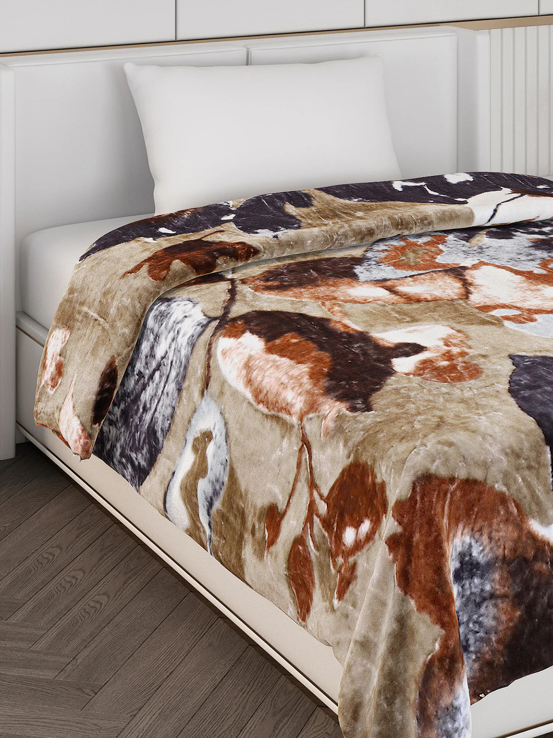 Printed Single Bed Blanket for Mild Winter -2 Ply - Image 4
