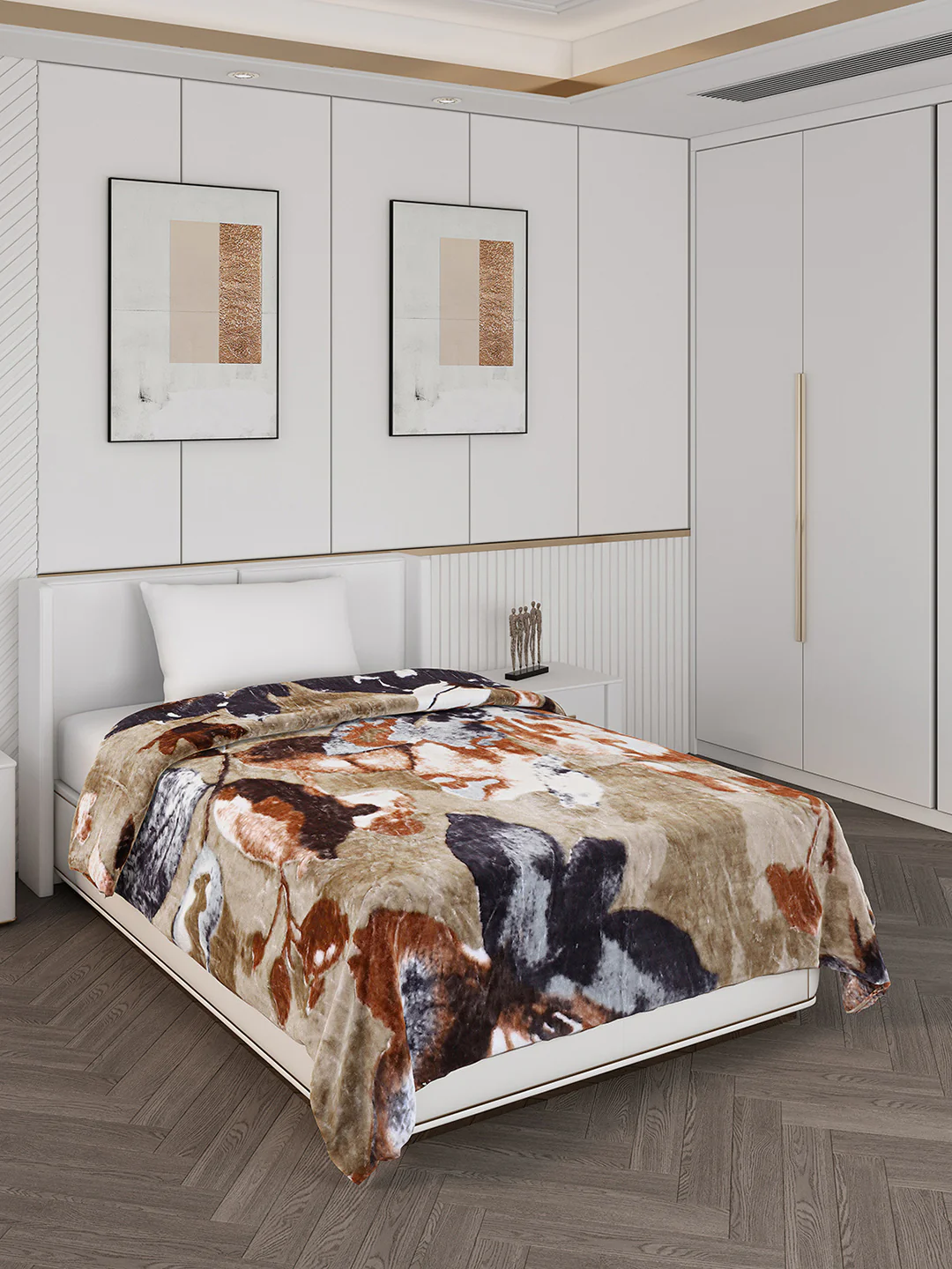 Printed Single Bed Blanket for Mild Winter -2 Ply