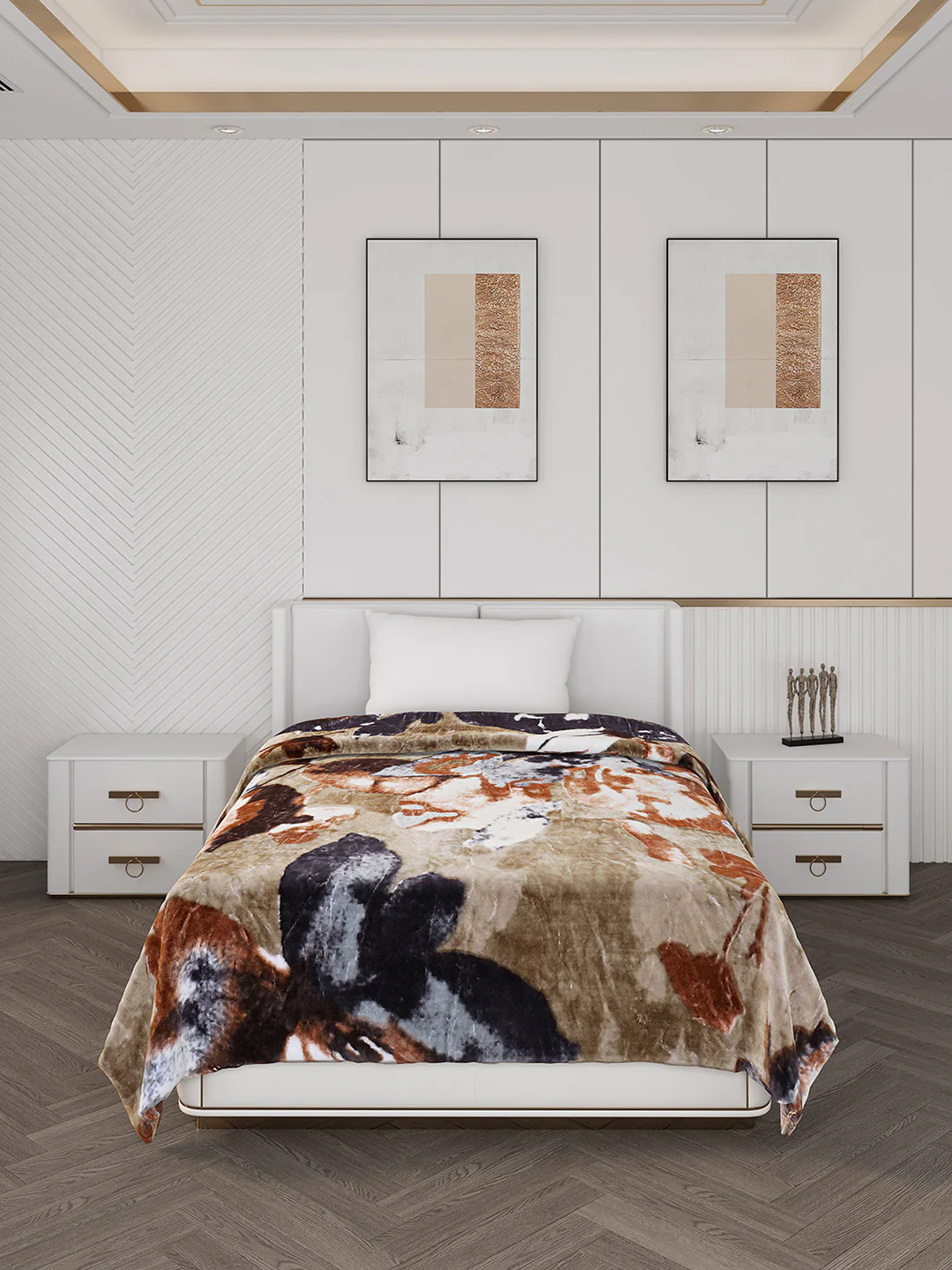 Printed Single Bed Blanket for Mild Winter -2 Ply - Image 2