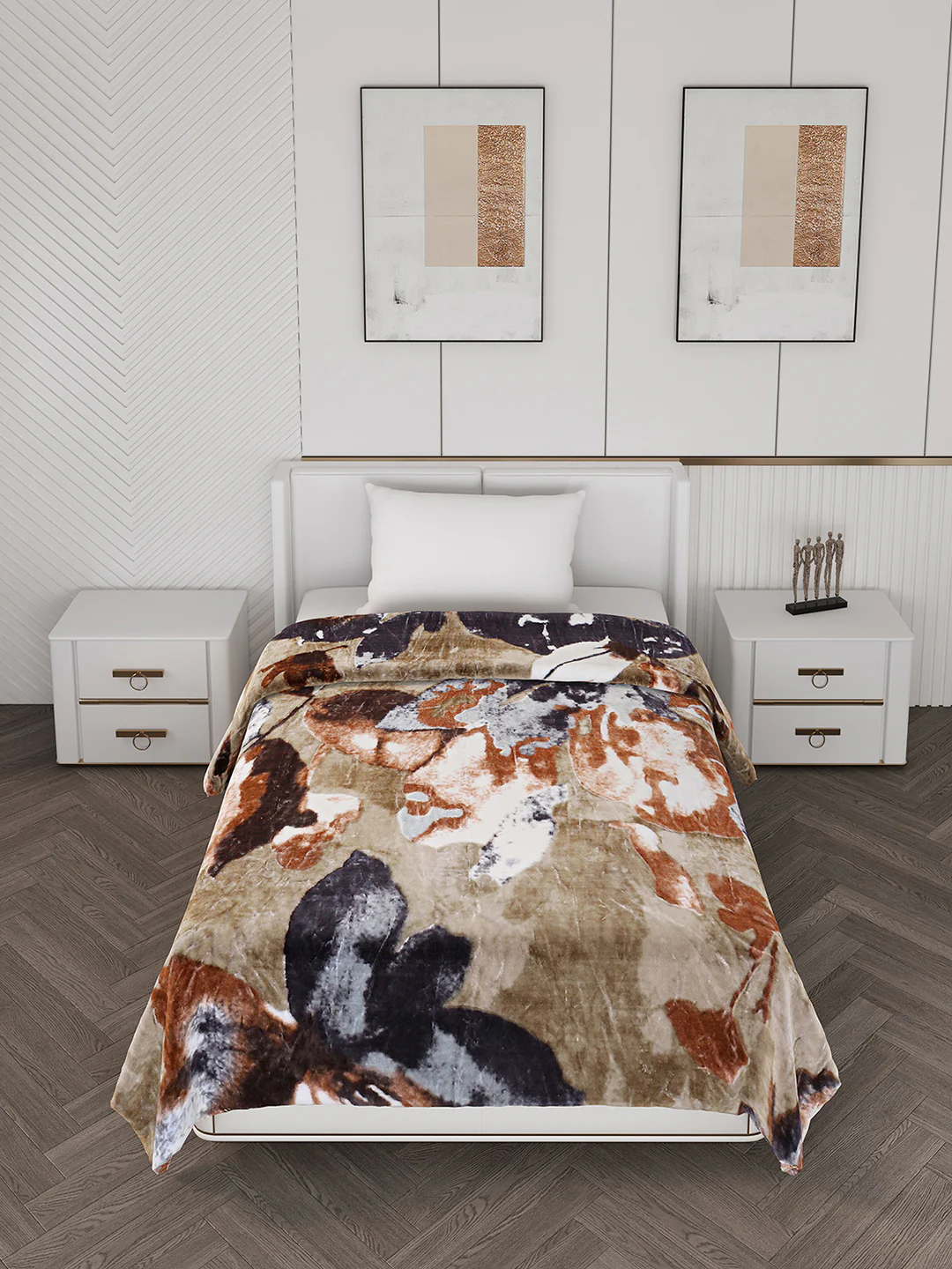 Printed Single Bed Blanket for Mild Winter -2 Ply - Image 3