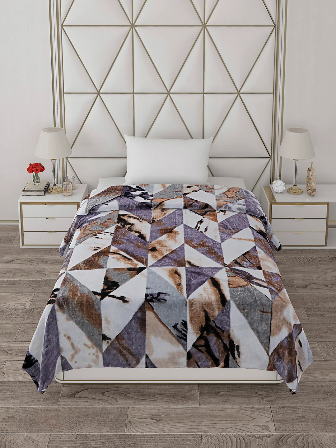 Printed Single Bed Blanket for Mild Winter -2 Ply - Image 3