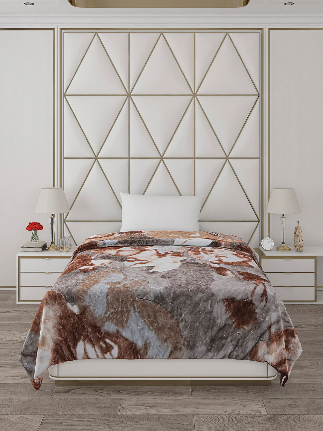 Printed Single Bed 596 GSM Blanket Everest 2 Ply (Weight 2.1 kg) - Image 3
