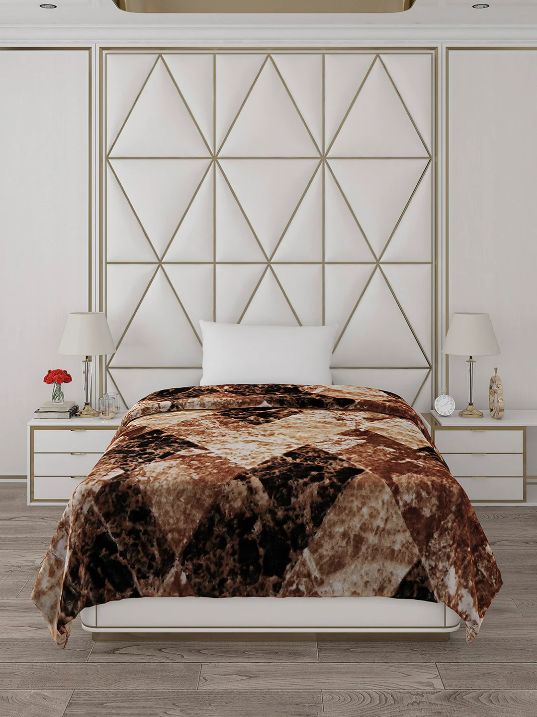 Printed Single Bed Blanket for Mild Winter -2 Ply - Image 2