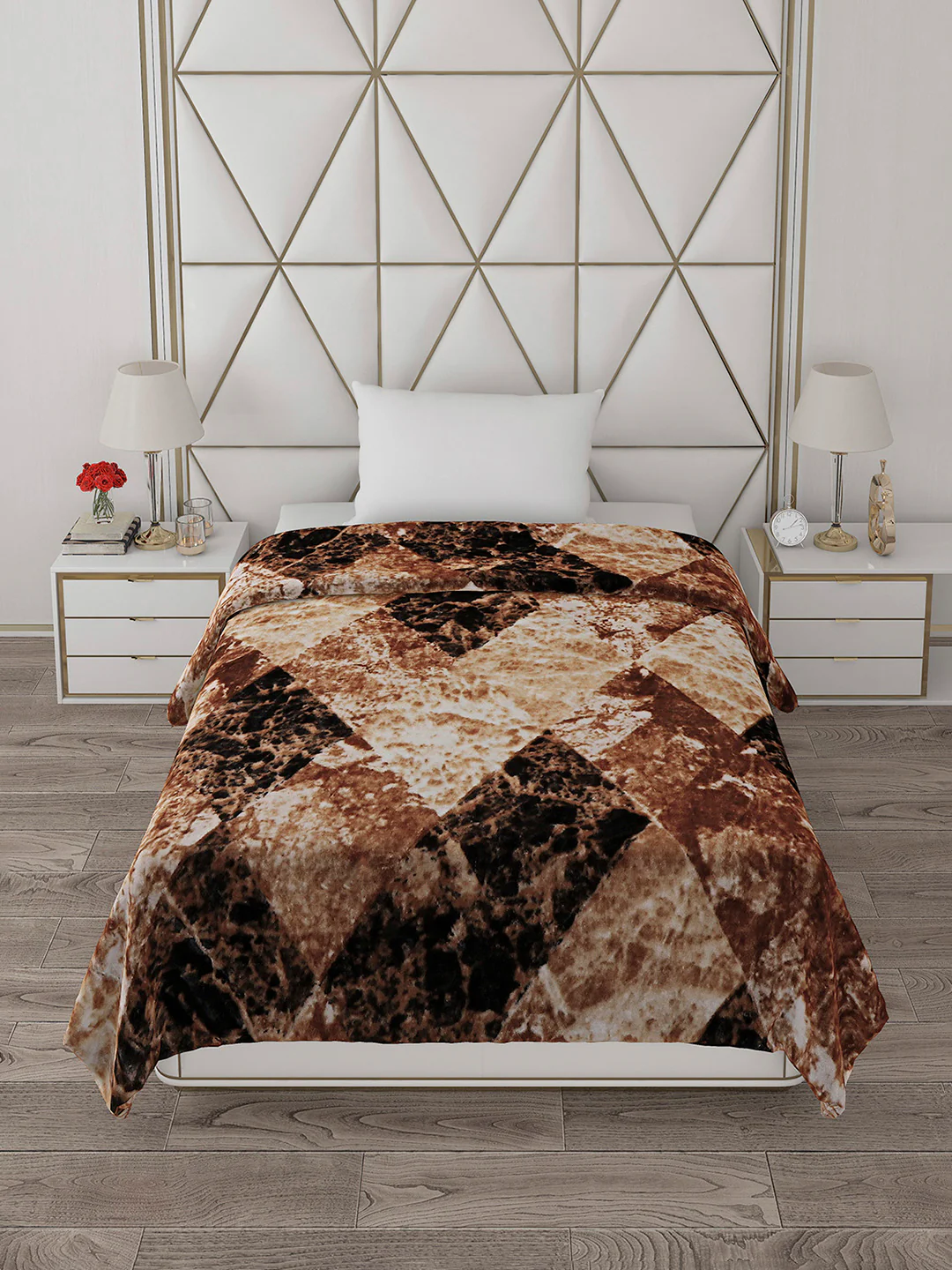 Printed Single Bed Blanket for Mild Winter -2 Ply - Image 3