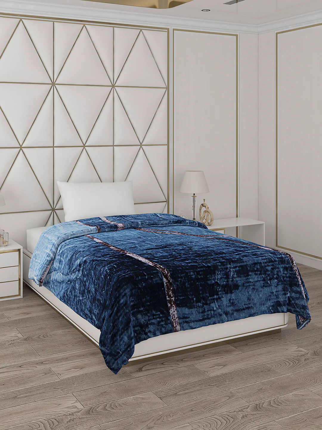 Printed Single Bed 596 GSM Blanket Everest 2 Ply (Weight 2.1 kg) - Image 2