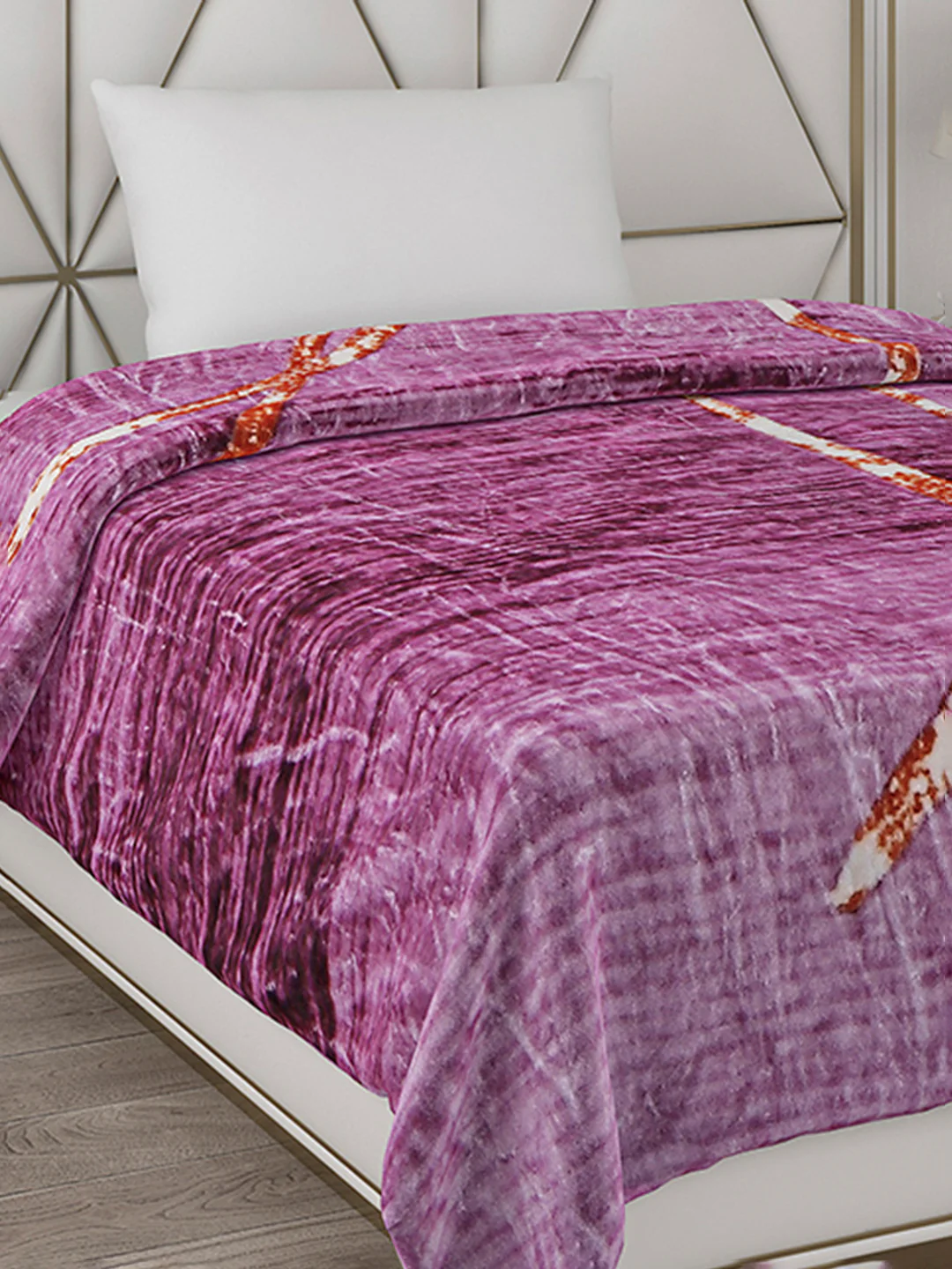 Printed Single Bed Blanket for Mild Winter -2 Ply - Image 4