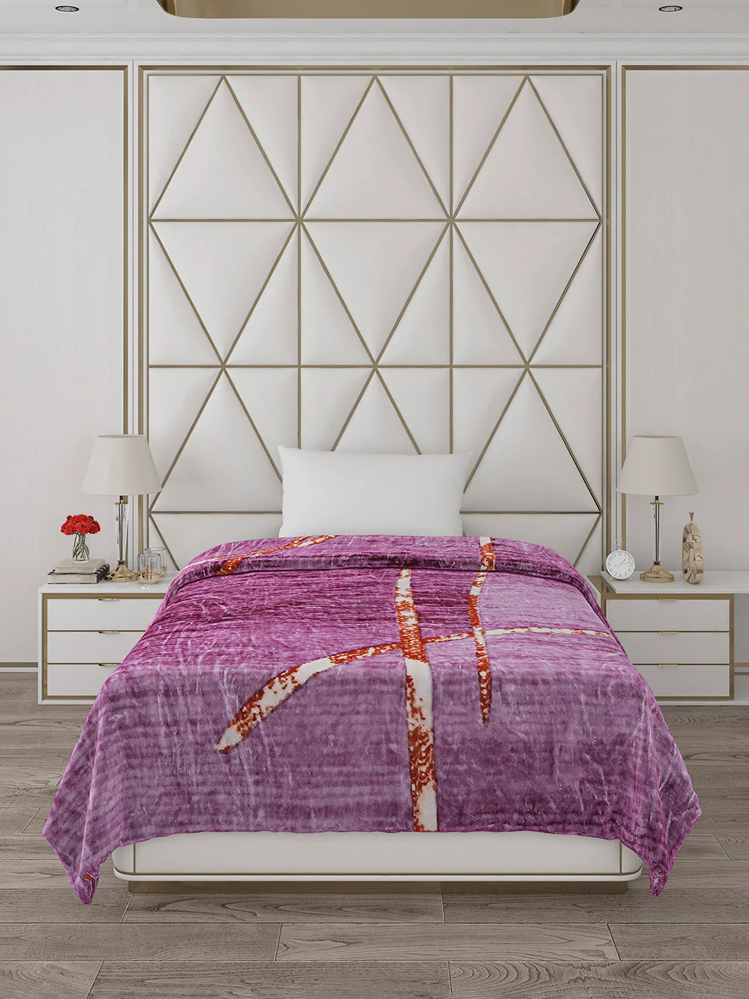 Printed Single Bed Blanket for Mild Winter -2 Ply - Image 2