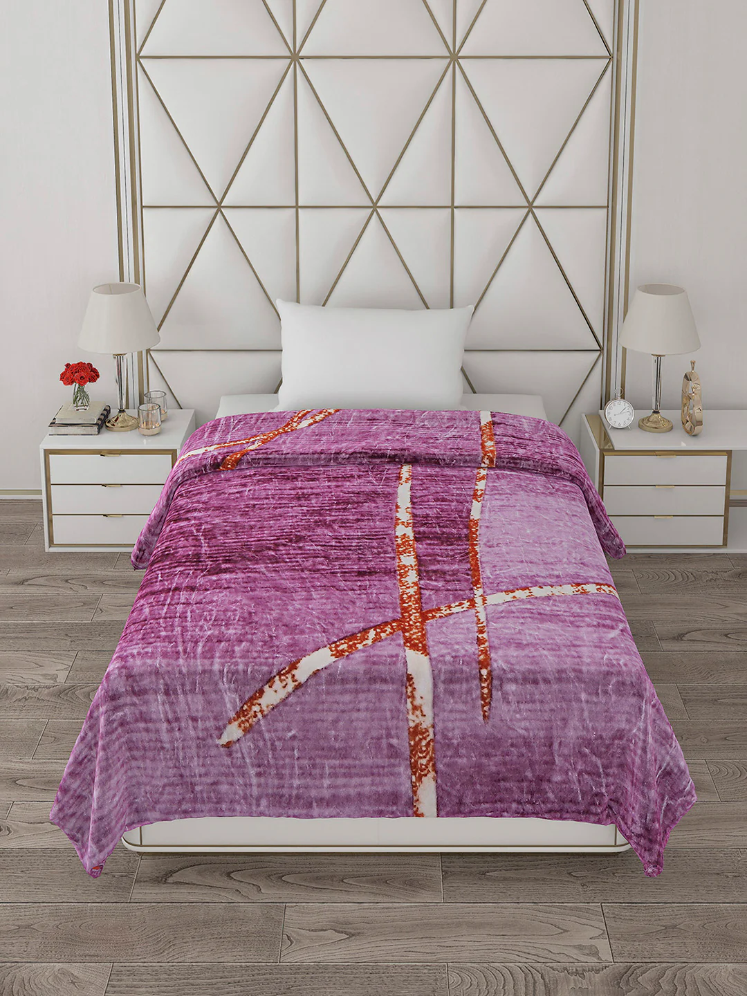 Printed Single Bed Blanket for Mild Winter -2 Ply - Image 3