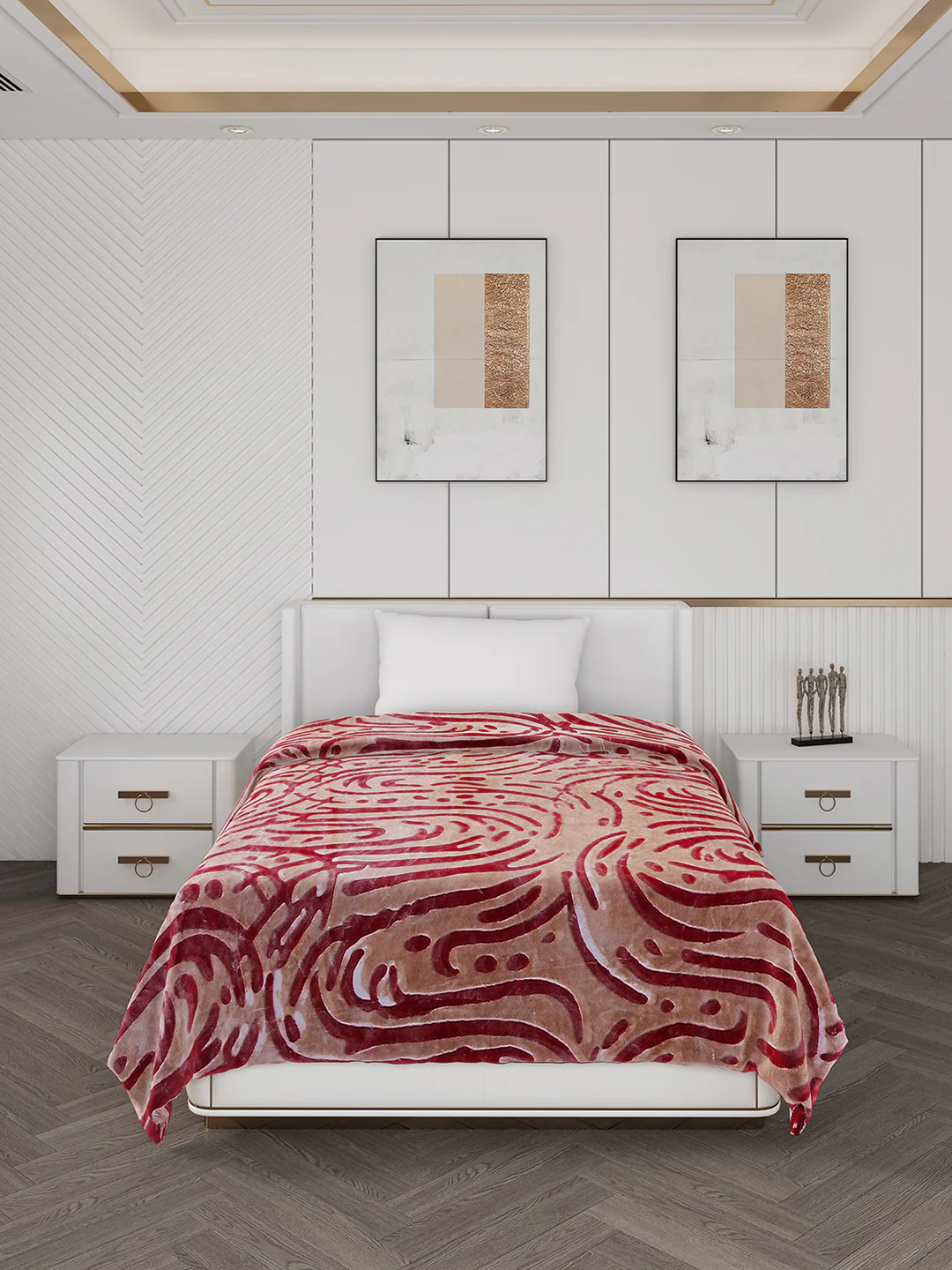 Printed Single Bed 710 GSM Blanket Ignis 2 Ply (Weight 2.5 kg) - Image 2