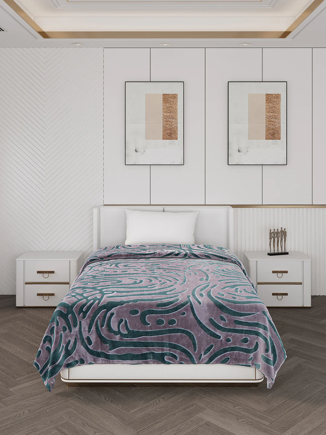 Printed Single Bed 710 GSM Blanket Ignis 2 Ply (Weight 2.5 kg) - Image 2