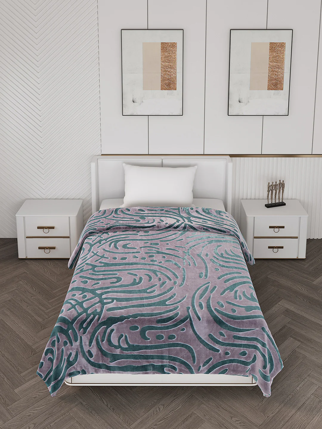 Printed Single Bed 710 GSM Blanket Ignis 2 Ply (Weight 2.5 kg) - Image 3