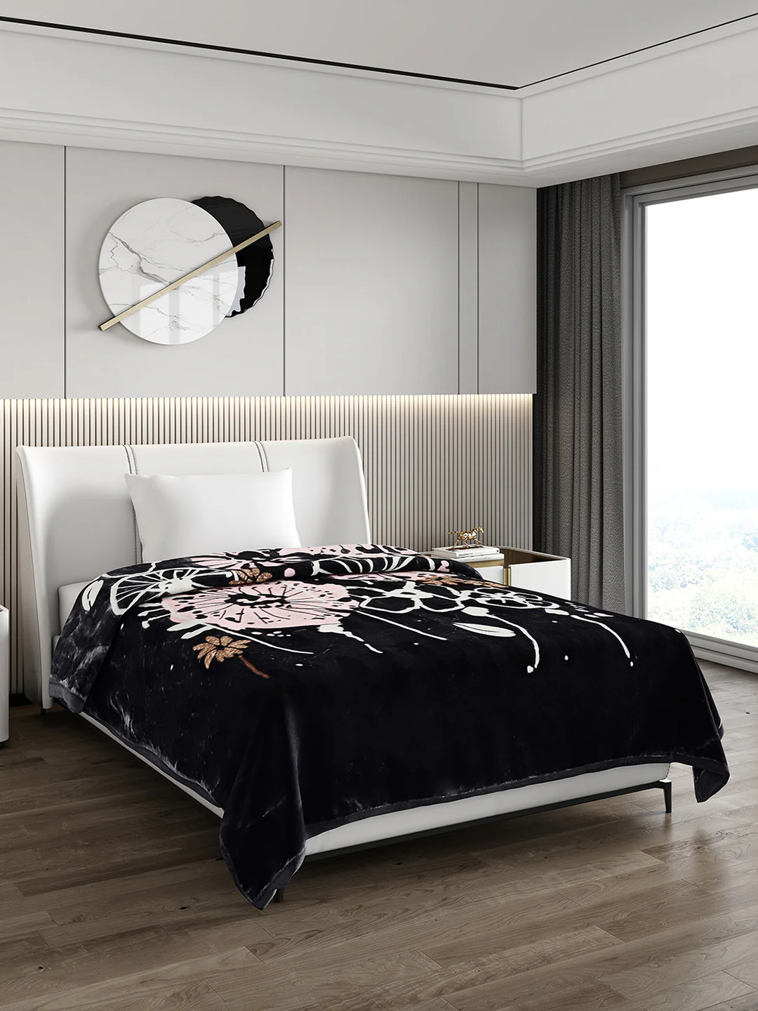 Printed Single Bed 852 GSM Blanket Allen 2 Ply (Weight 3 kg) - Image 4