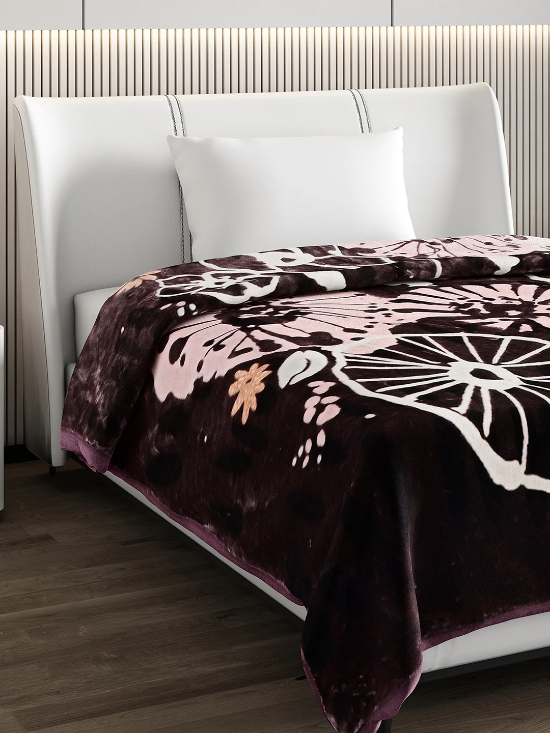 Printed Single Bed 852 GSM Blanket Allen 2 Ply (Weight 3 kg)