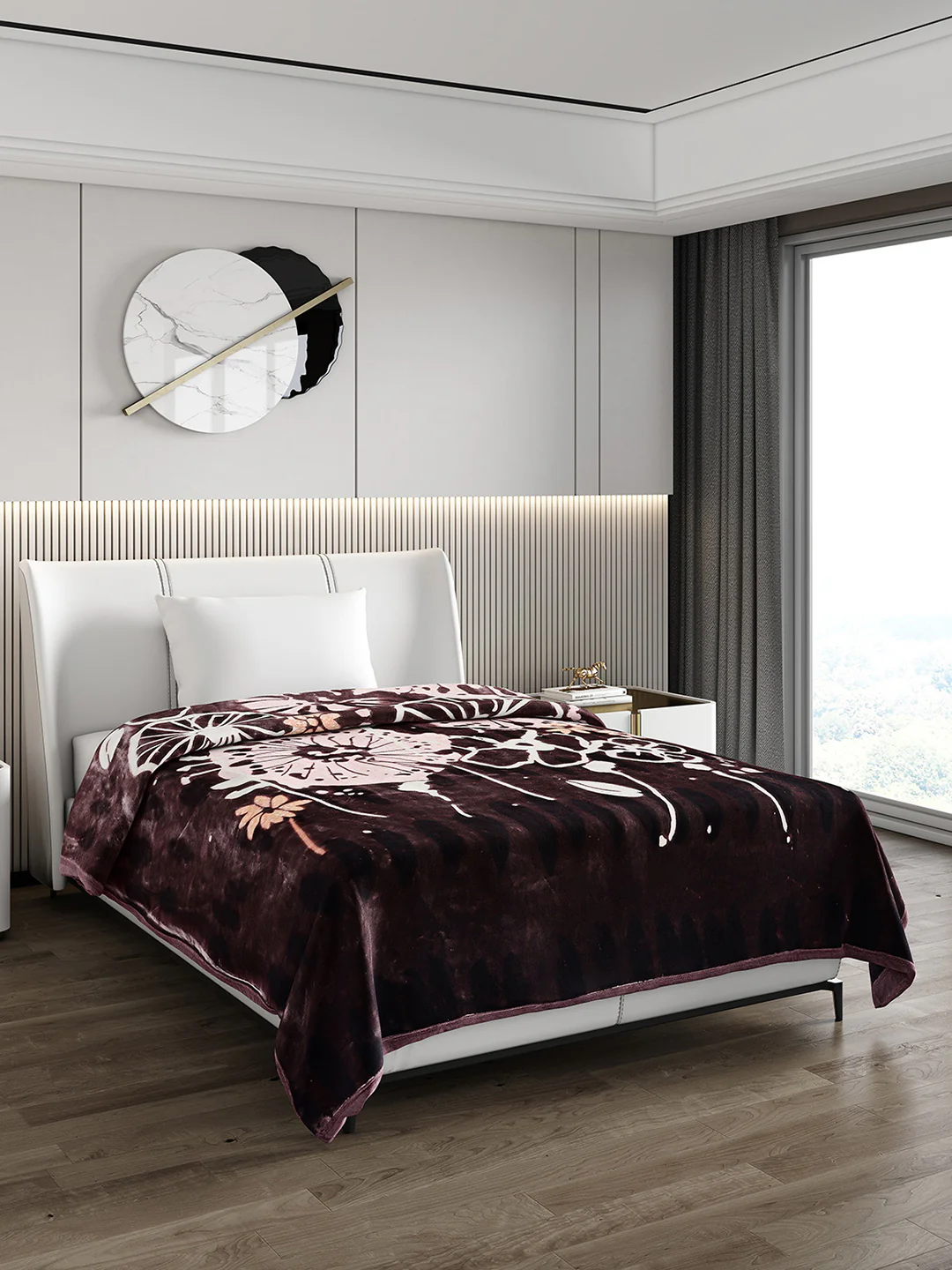 Printed Single Bed 852 GSM Blanket Allen 2 Ply (Weight 3 kg) - Image 4