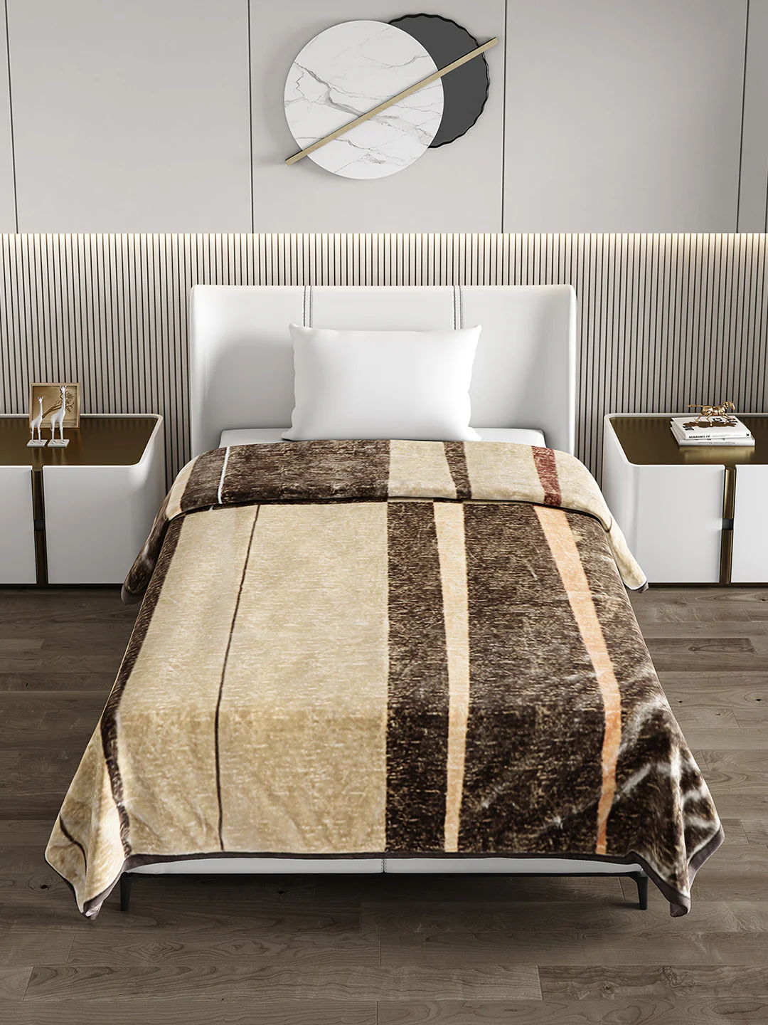 Printed Single Bed 852 GSM Blanket Allen 2 Ply (Weight 3 kg) - Image 3