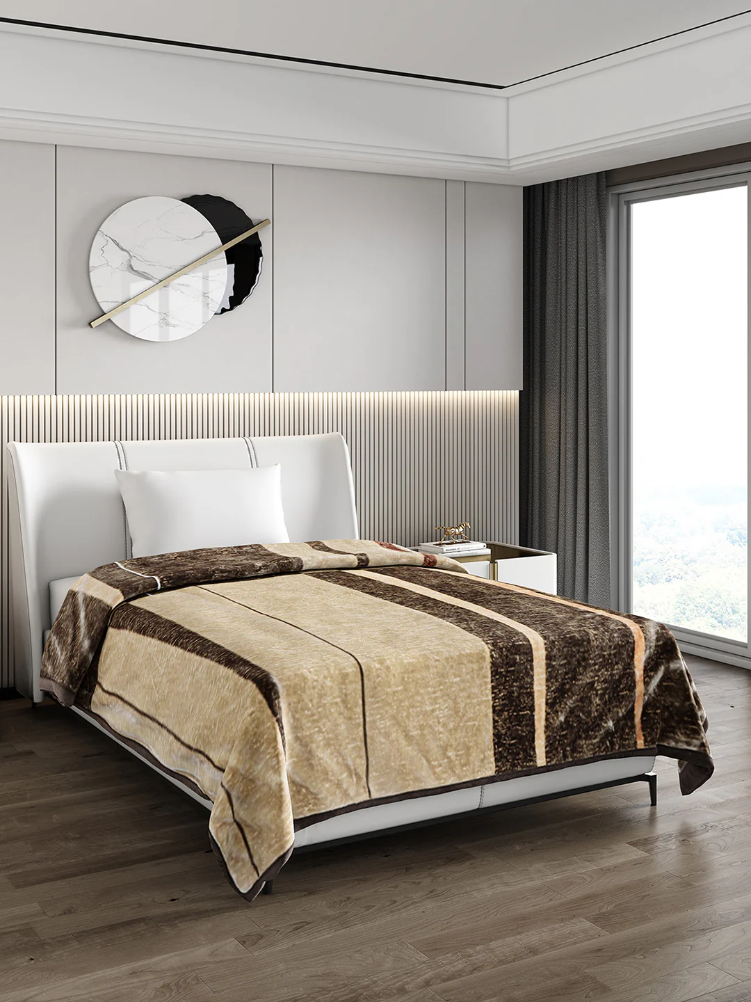Printed Single Bed 852 GSM Blanket Allen 2 Ply (Weight 3 kg) - Image 4
