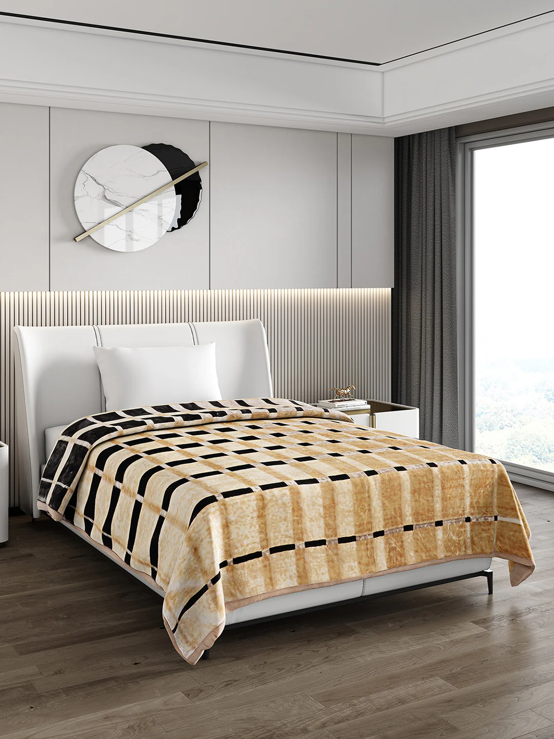 Printed Single Bed 852 GSM Blanket Allen 2 Ply (Weight 3 kg) - Image 4