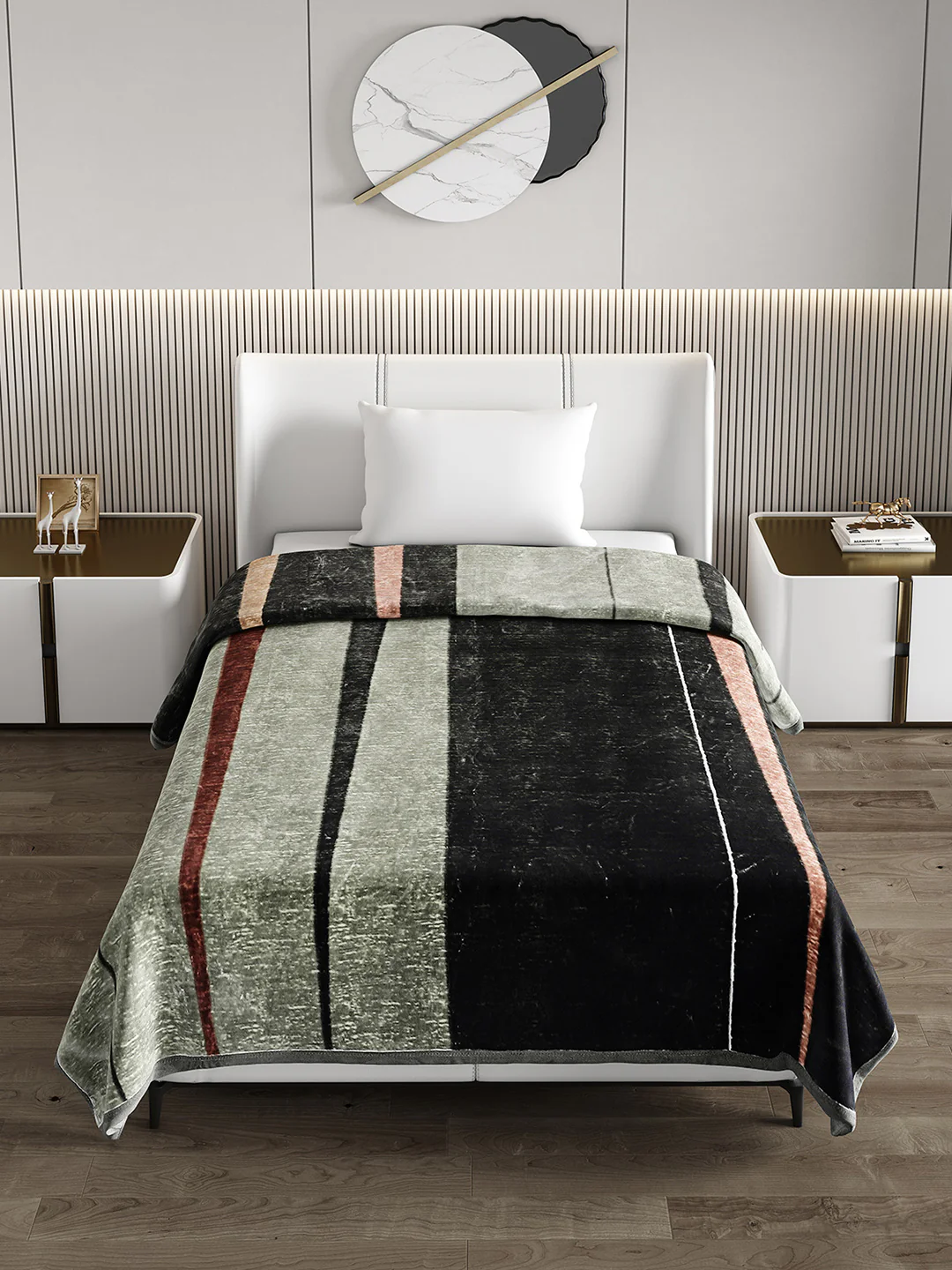 Printed Single Bed 852 GSM Blanket Allen 2 Ply (Weight 3 kg) - Image 3