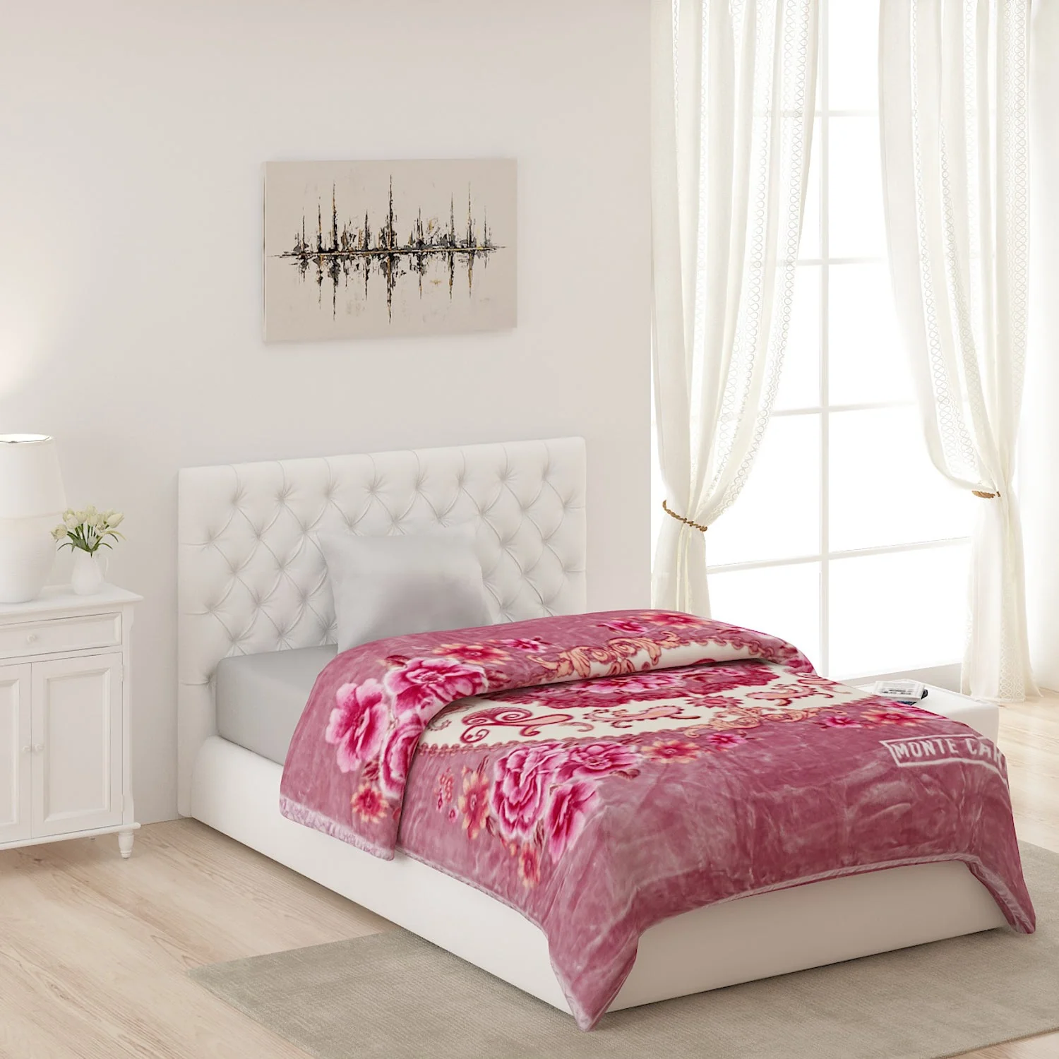 Printed Single Bed 852 GSM Blanket Shagun 2 Ply (Weight 3 kg)