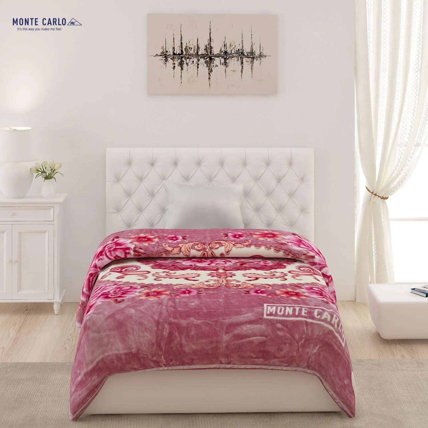 Printed Single Bed 852 GSM Blanket Shagun 2 Ply (Weight 3 kg) - Image 2