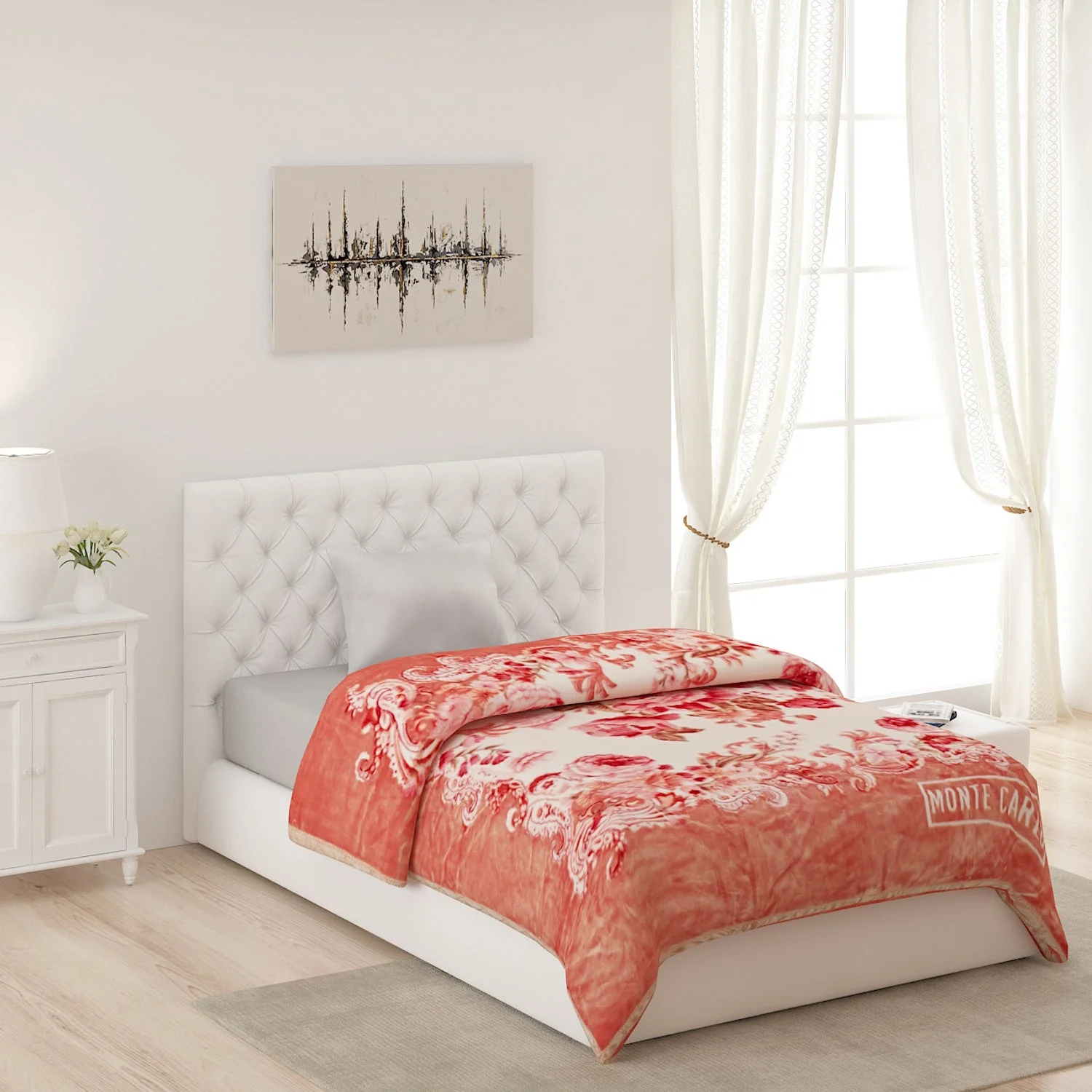 Printed Single Bed 852 GSM Blanket Shagun 2 Ply (Weight 3 kg)
