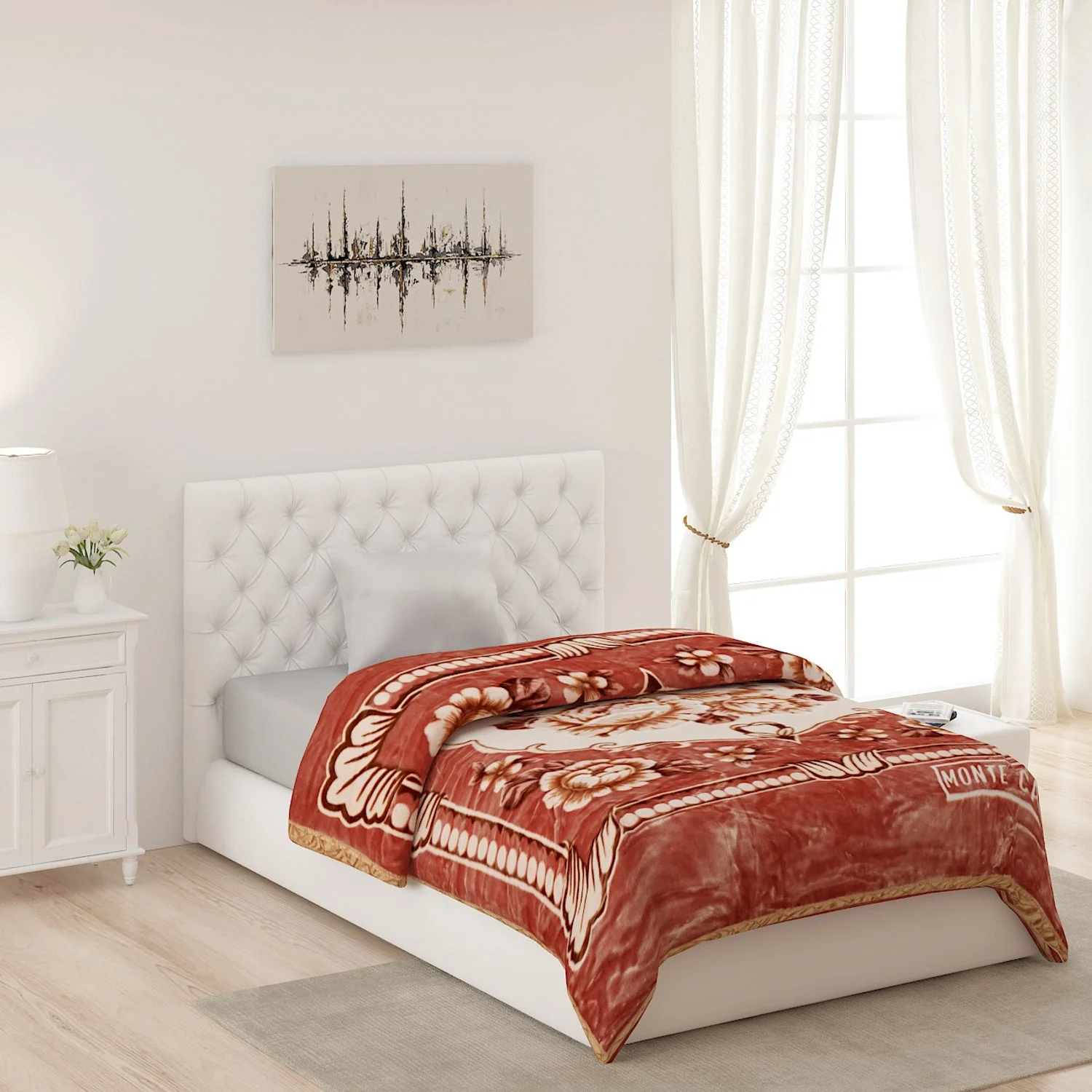 Printed Single Bed 852 GSM Blanket Shagun 2 Ply (Weight 3 kg)