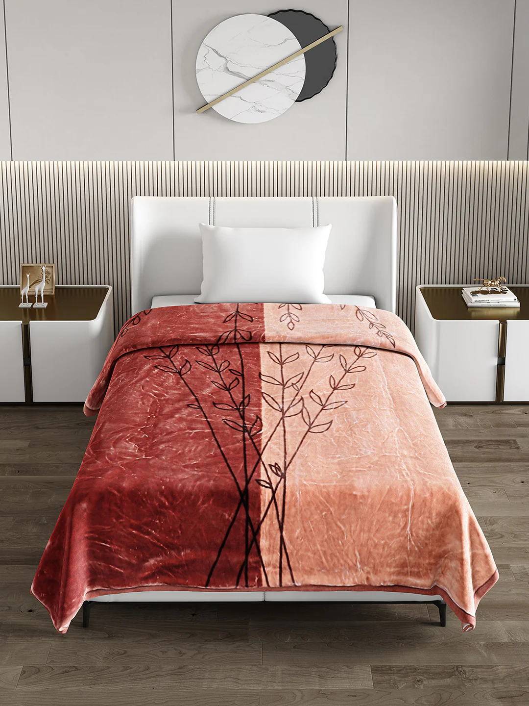 Printed Single Bed 951 GSM Blanket Haze 3 Ply (Weight 3.35 kg) - Image 3