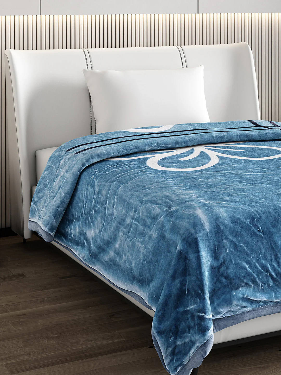 Printed Single Bed 951 GSM Blanket Haze 3 Ply (Weight 3.35 kg)