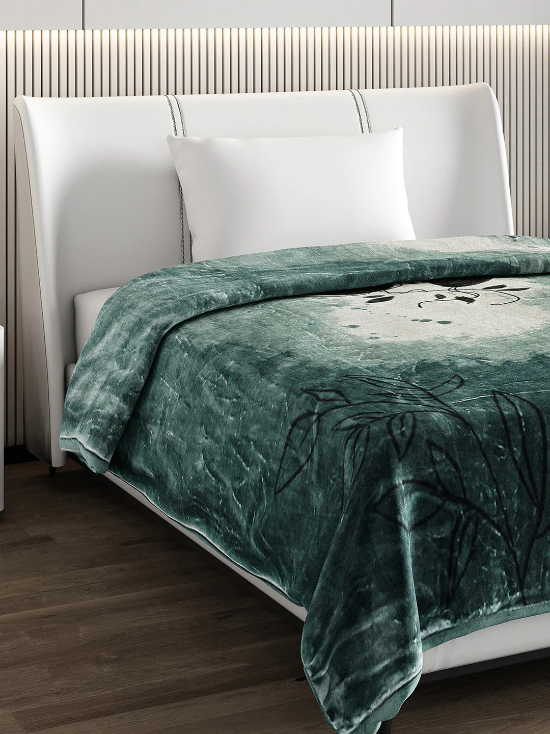 Printed Single Bed 951 GSM Blanket Haze 3 Ply (Weight 3.35 kg)