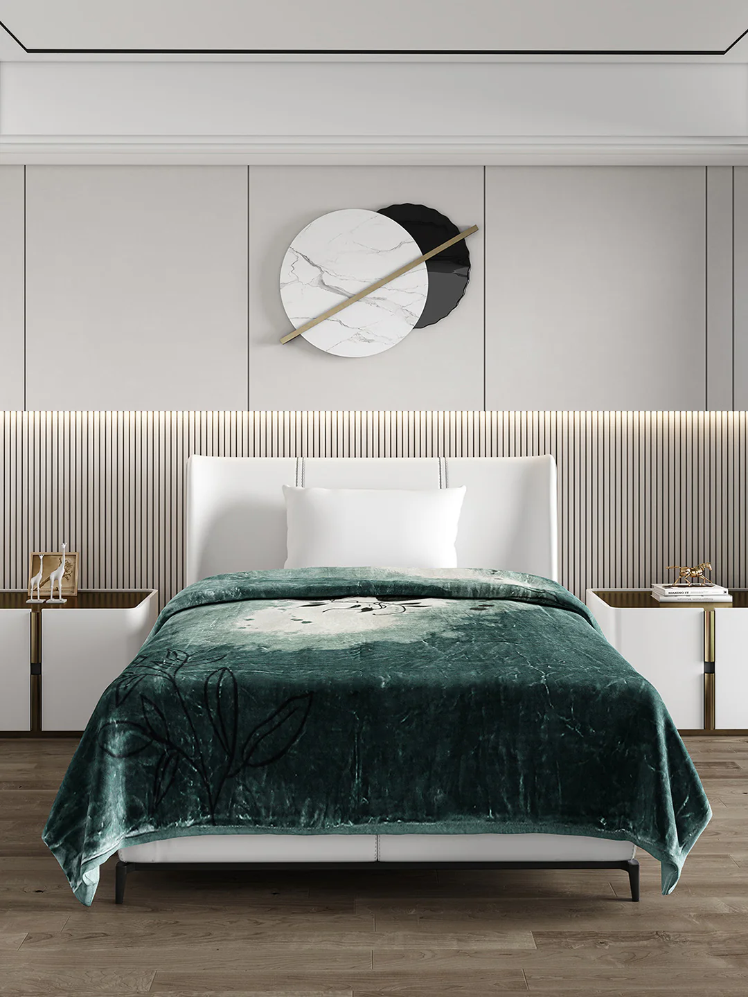 Printed Single Bed 951 GSM Blanket Haze 3 Ply (Weight 3.35 kg) - Image 2