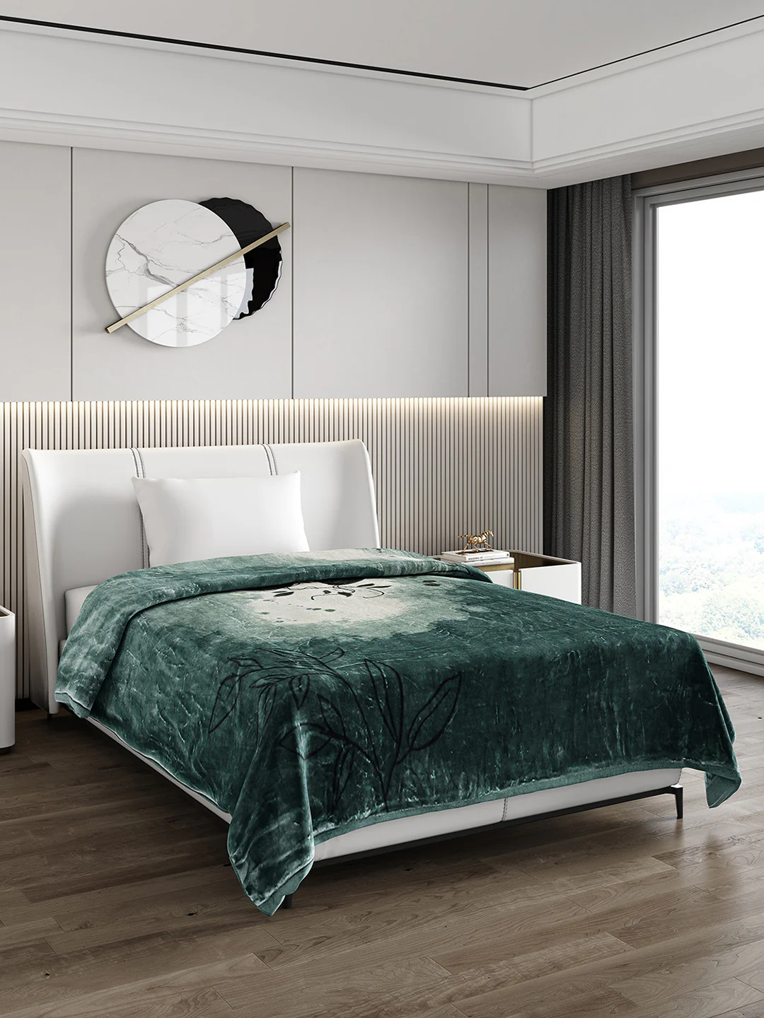 Printed Single Bed 951 GSM Blanket Haze 3 Ply (Weight 3.35 kg) - Image 4