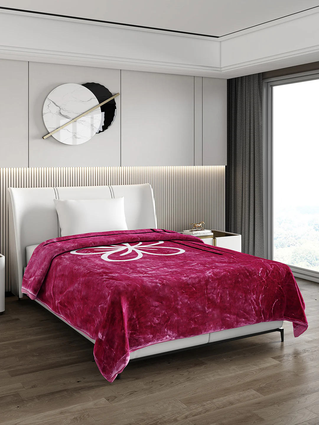 Printed Single Bed 951 GSM Blanket Haze 3 Ply (Weight 3.35 kg) - Image 4