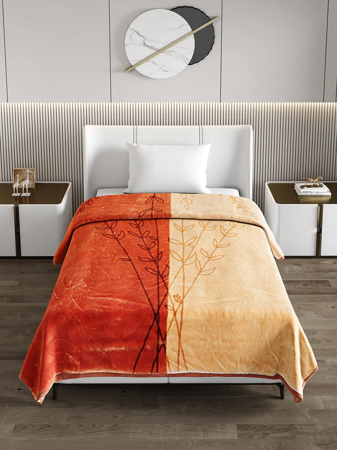 Printed Single Bed 951 GSM Blanket Haze 3 Ply (Weight 3.35 kg) - Image 3