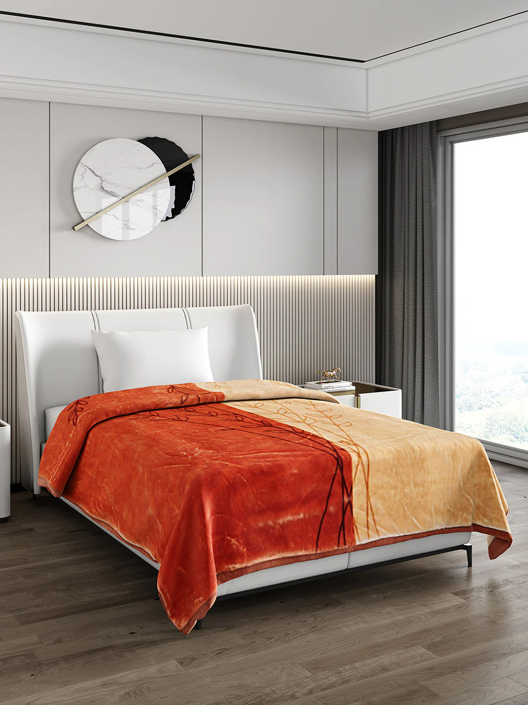 Printed Single Bed 951 GSM Blanket Haze 3 Ply (Weight 3.35 kg) - Image 4