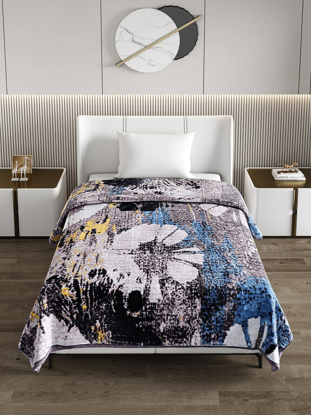 Printed Single Bed 965 GSM Blanket Marco 3 Ply (Weight 3.4 kg) - Image 3