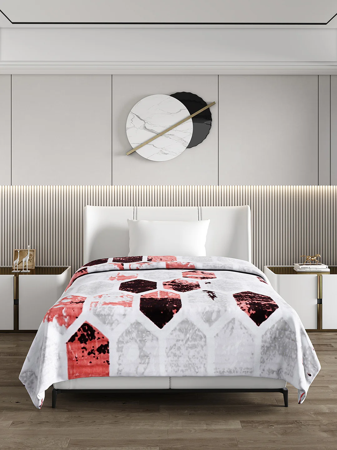Printed Single Bed 965 GSM Blanket Marco 3 Ply (Weight 3.4 kg) - Image 2
