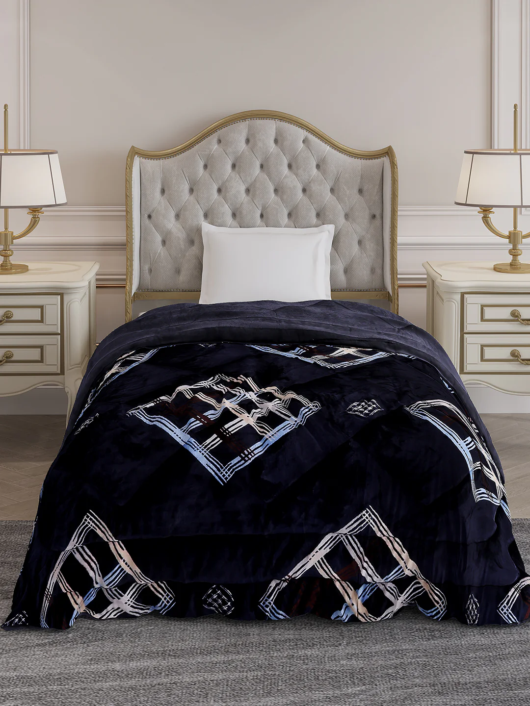 Printed Single Bed 966 GSM Comforter for Winter - (Teresa) - Image 2