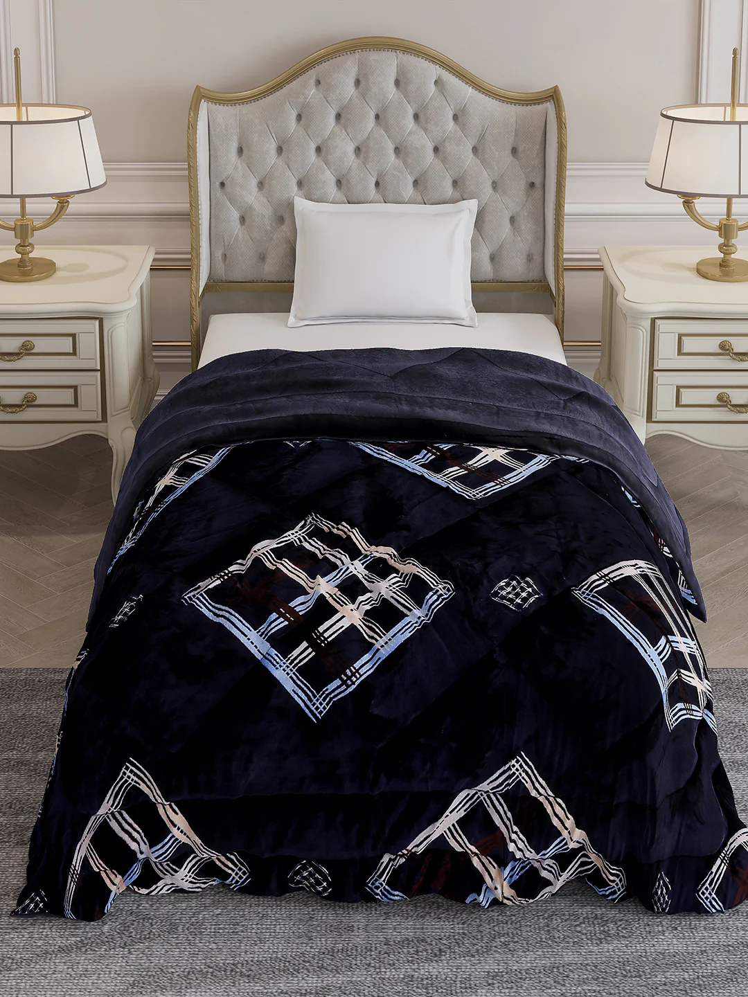 Printed Single Bed 966 GSM Comforter for Winter - (Teresa) - Image 3